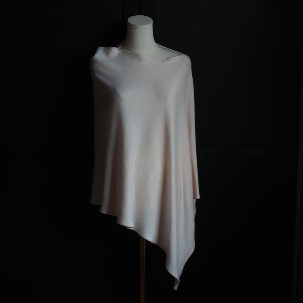 Asymmetrical Poncho in Blush Pink